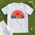 Golf Swing Bears Red Sun Tee