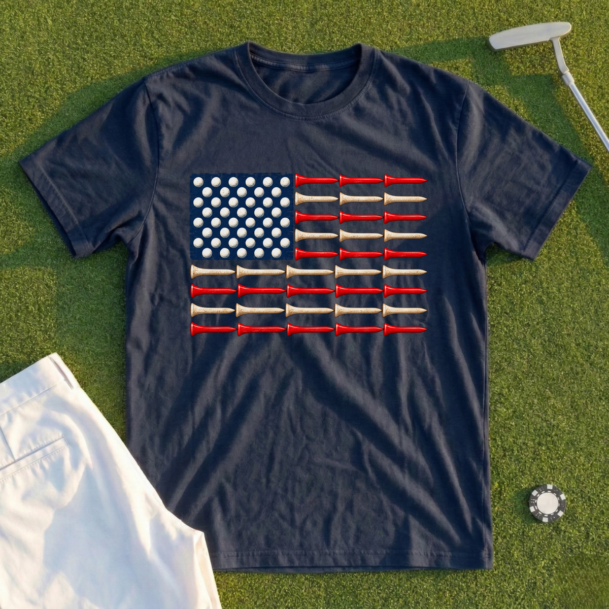 Golf Tee American Flag Tee