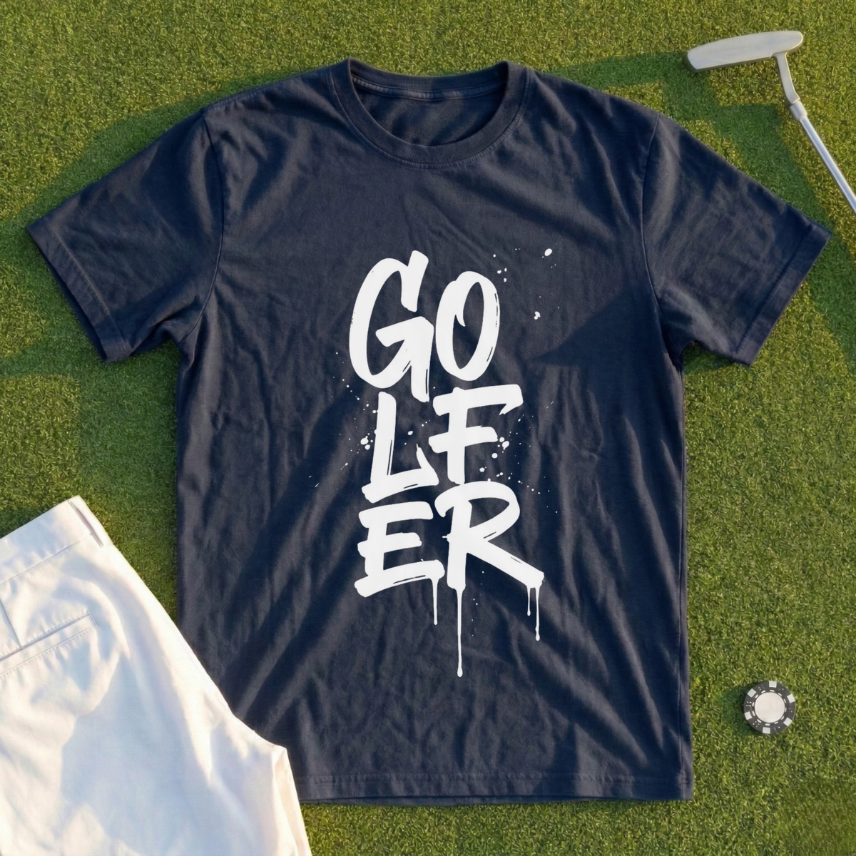 Golfer, Graffiti Drip Tee