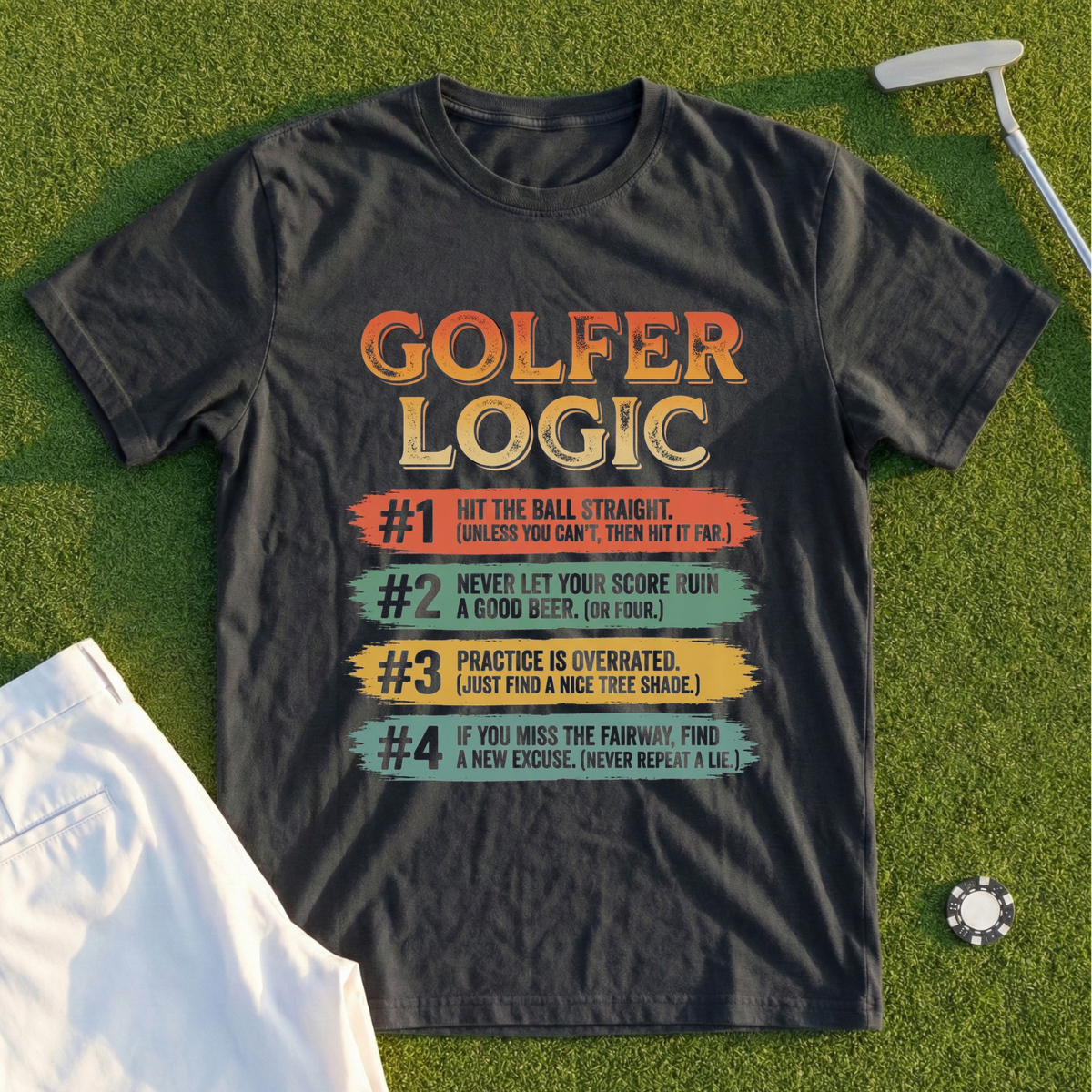 Golfer Logic, Four Rules Tee