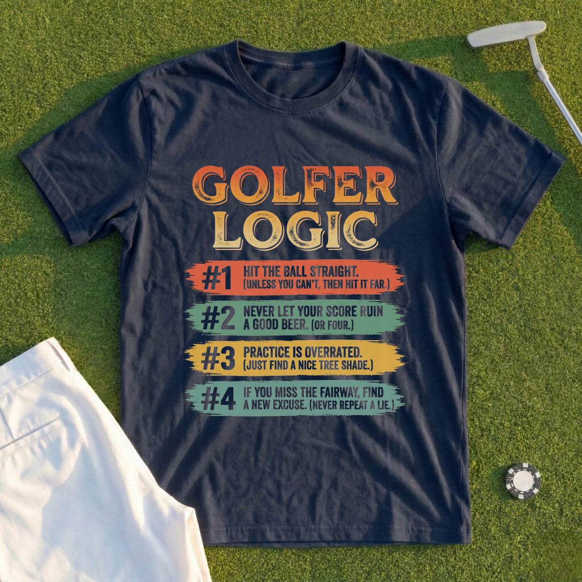 Golfer Logic, Four Rules Tee