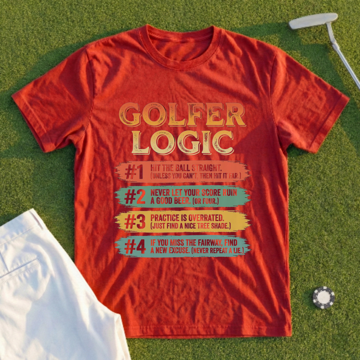 Golfer Logic, Four Rules Tee
