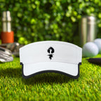 Golfer Silhouette Visor in White