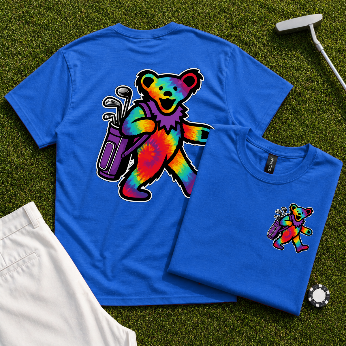 Golfing Bear Back Print Tee