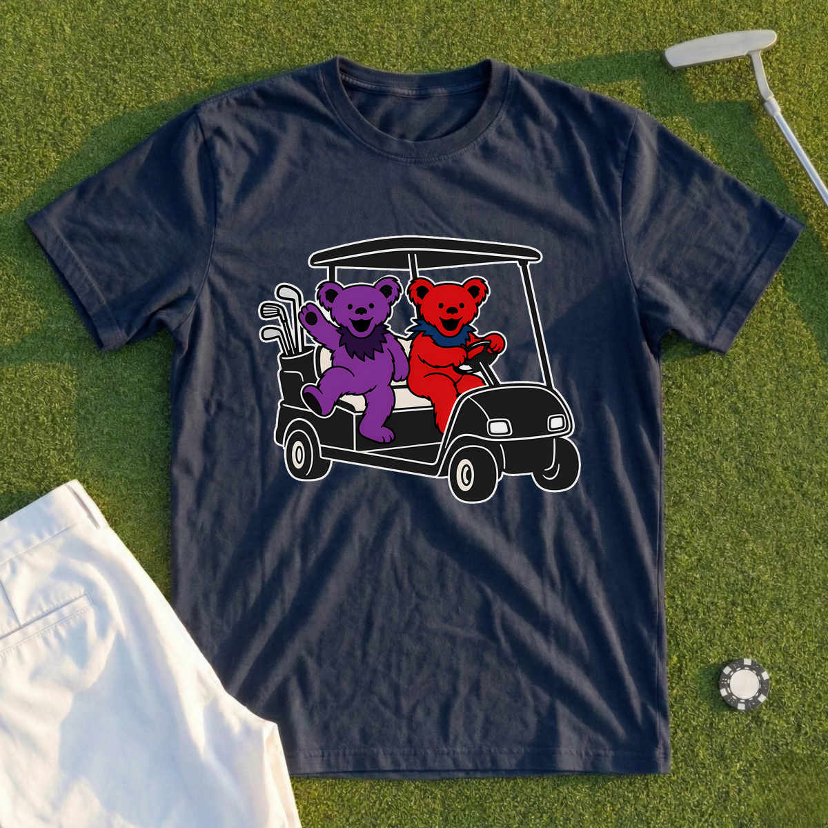 Golfing Bear Cart Parade Tee