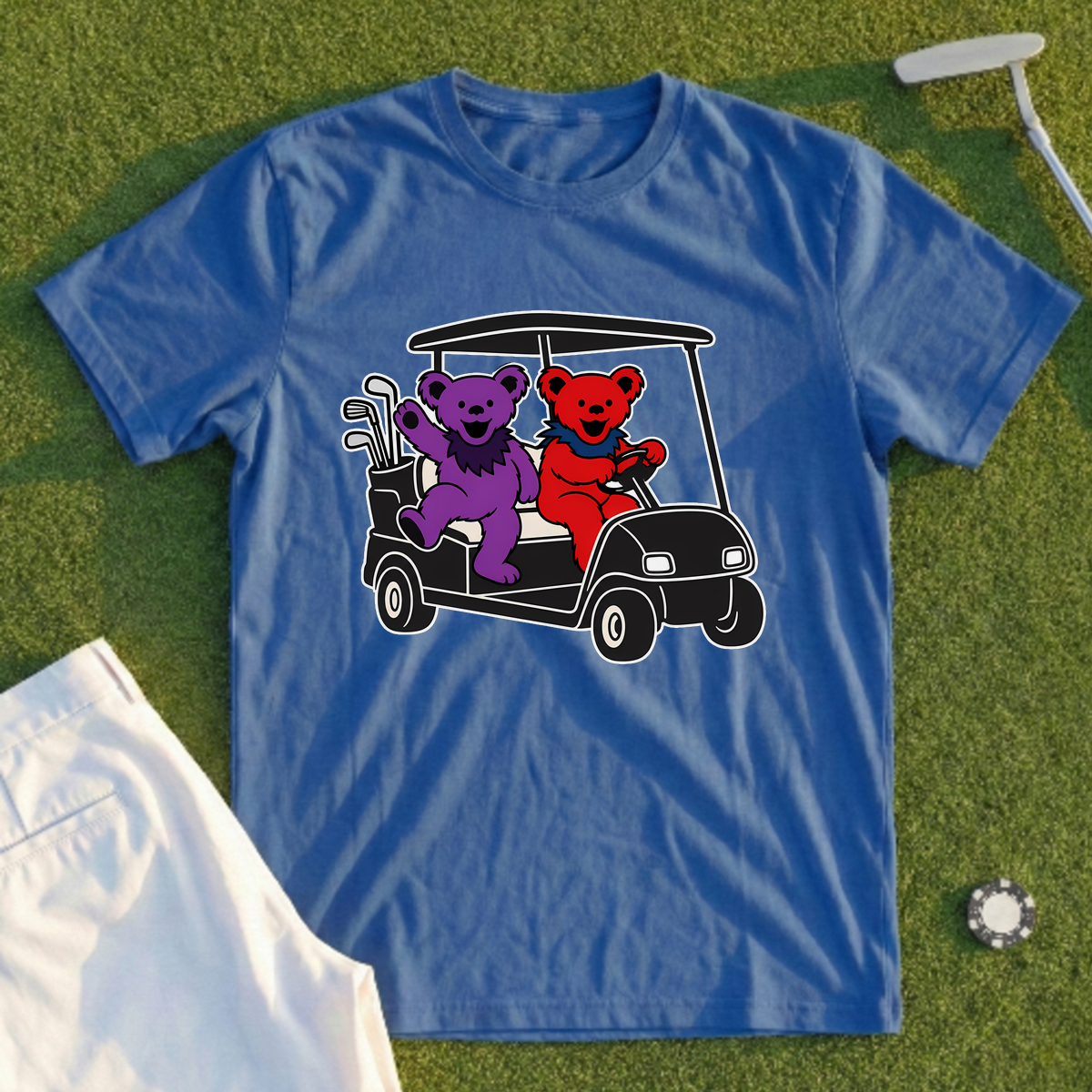 Golfing Bear Cart Parade Tee