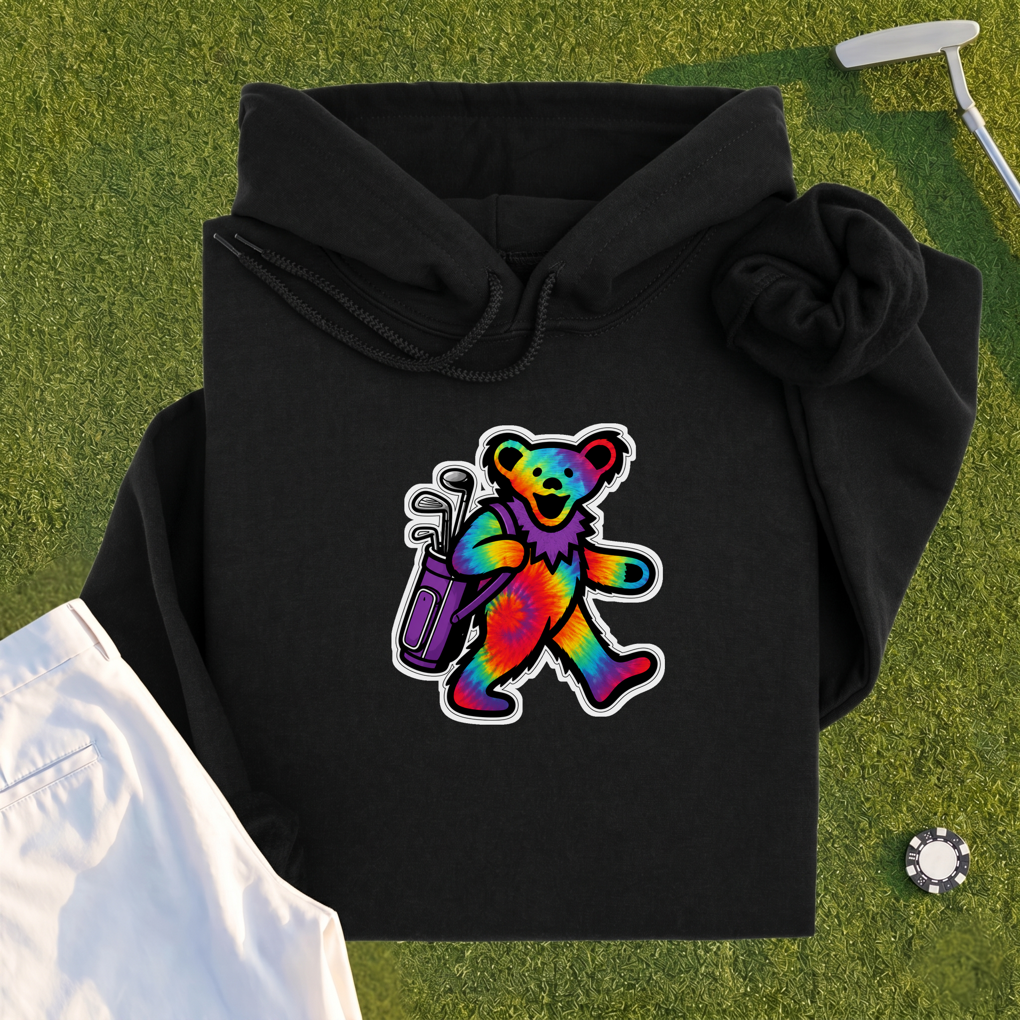 Golfing Bear Hoodie