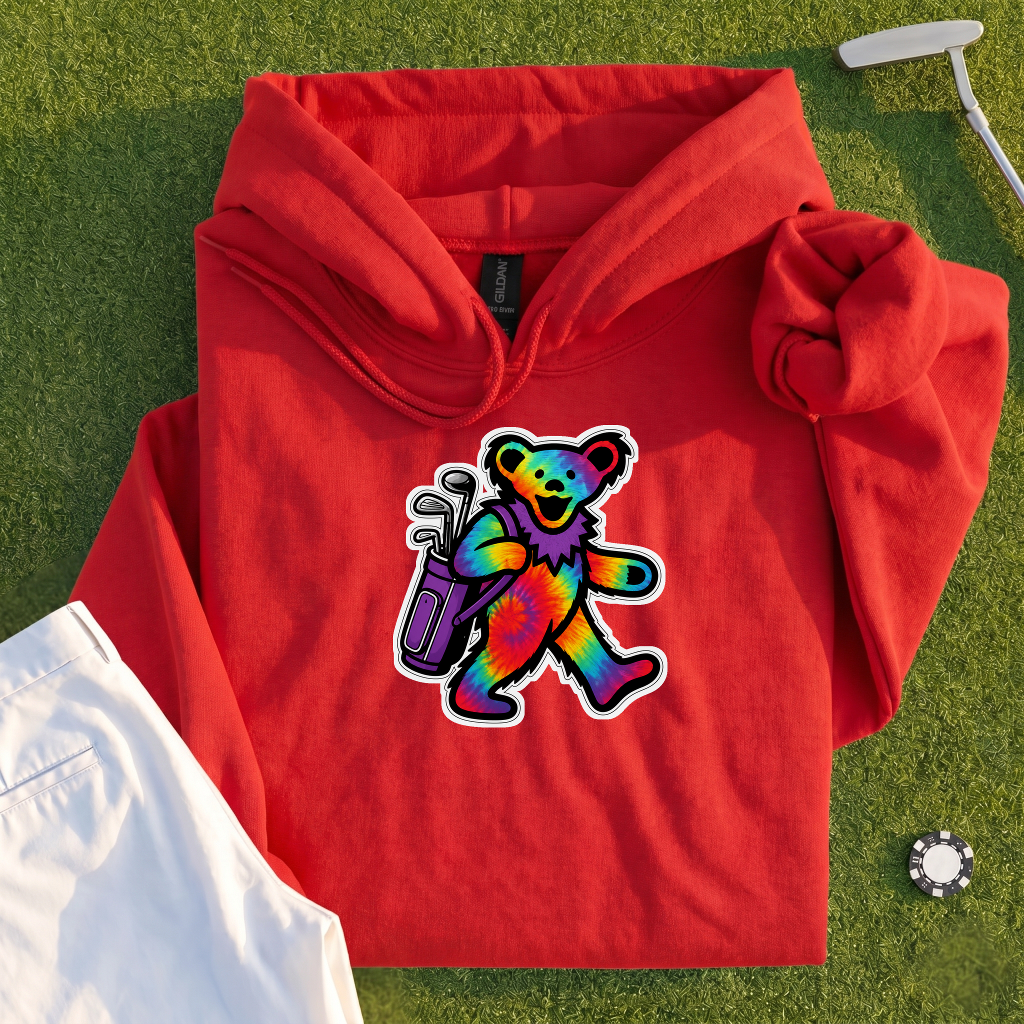 Golfing Bear Hoodie
