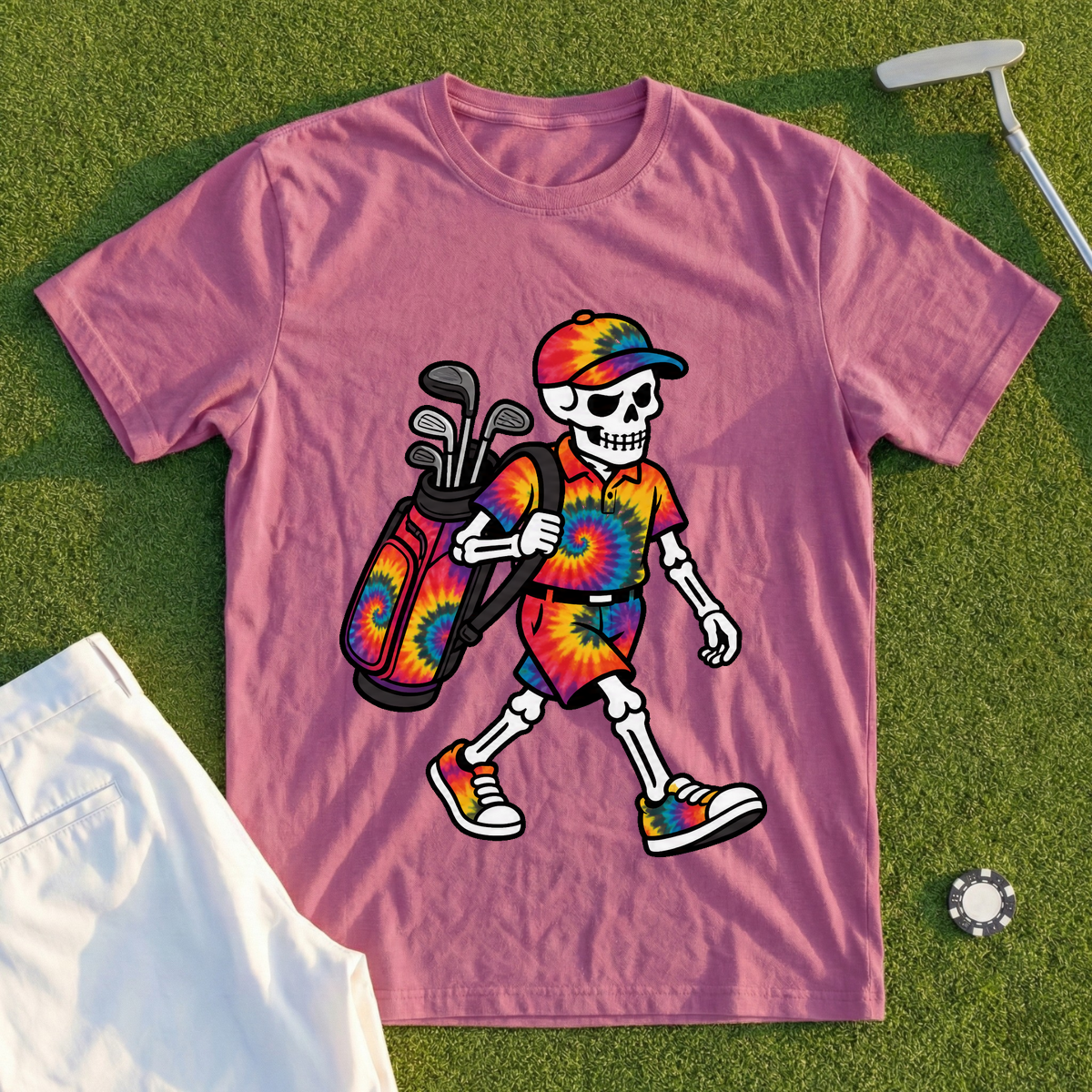 Golfing Skeleton Tee