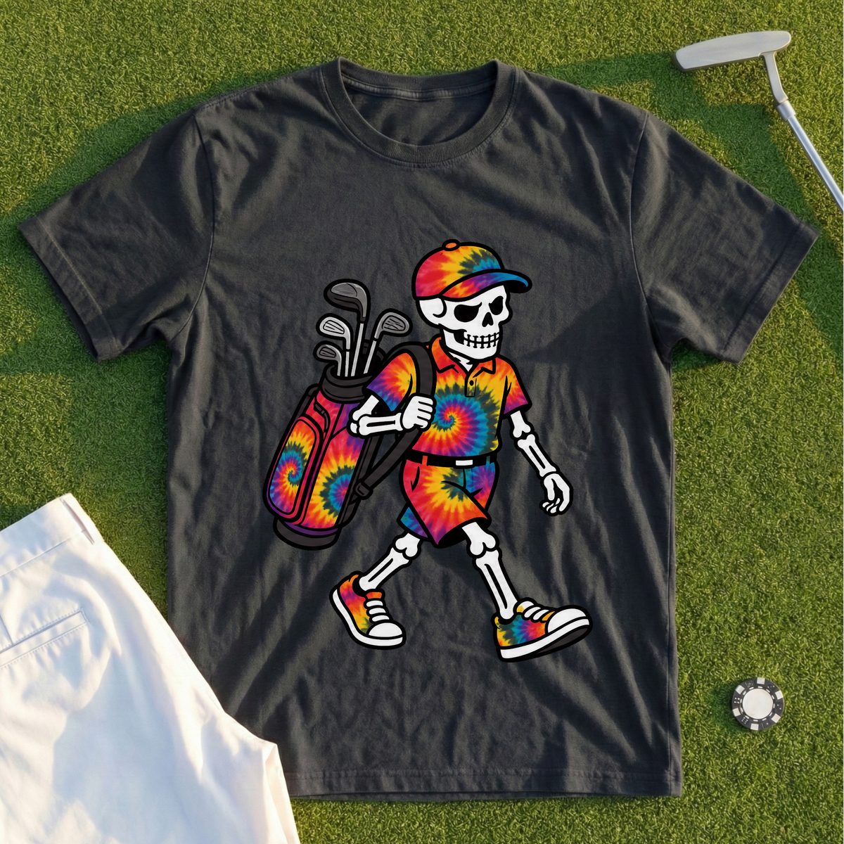 Golfing Skeleton Tee