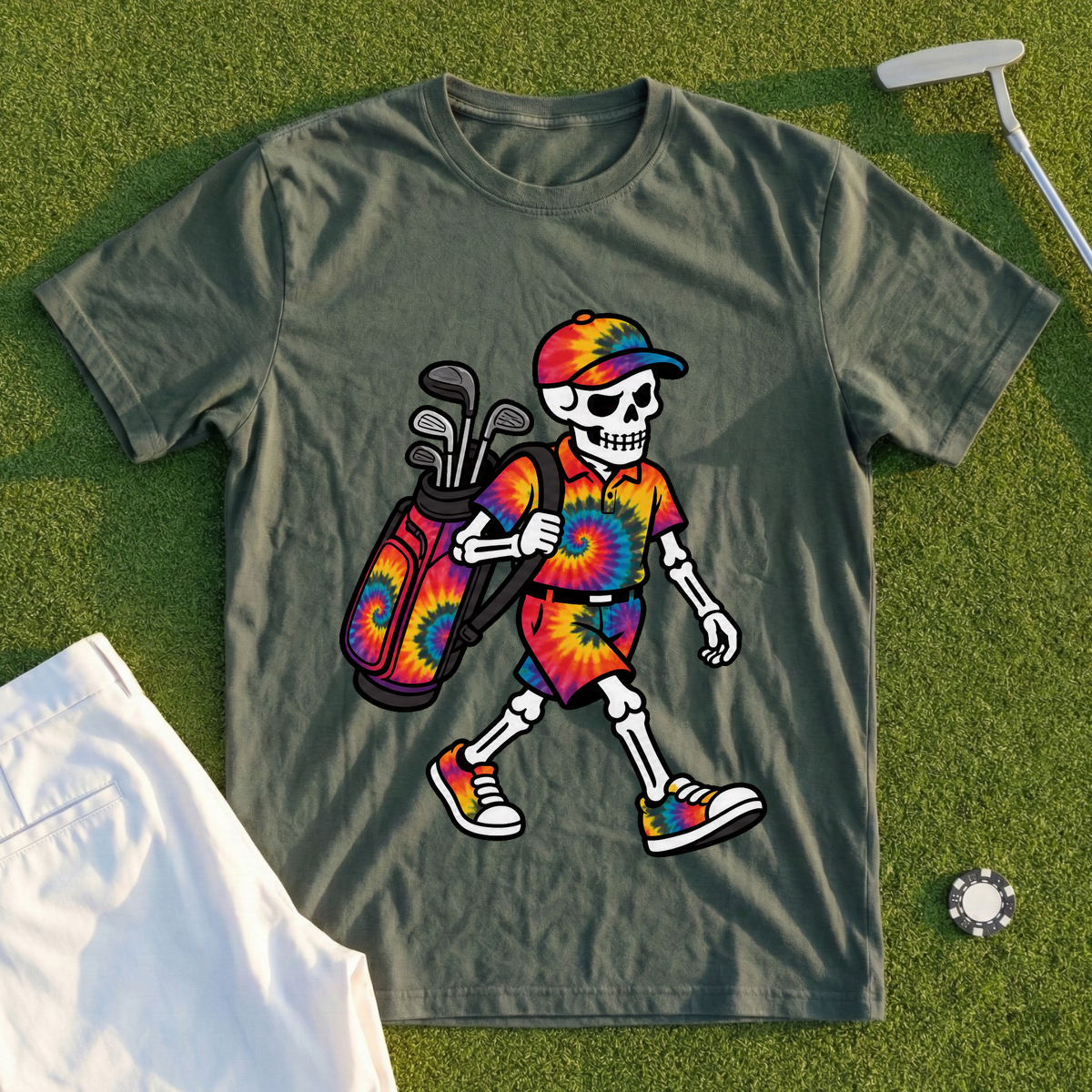 Golfing Skeleton Tee