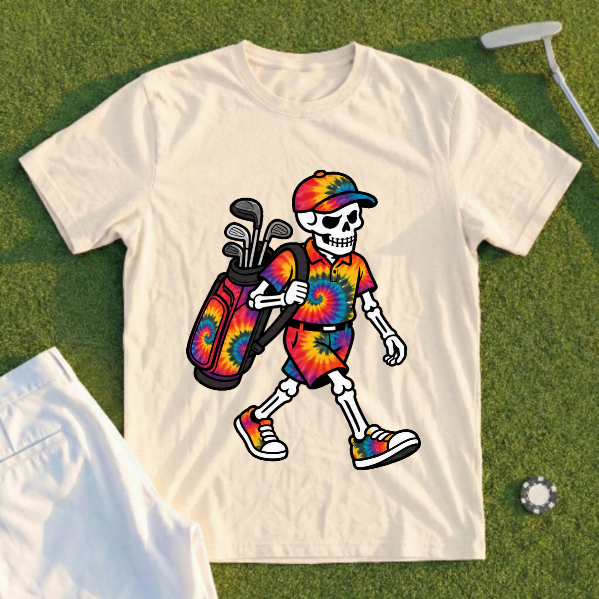 Golfing Skeleton Tee