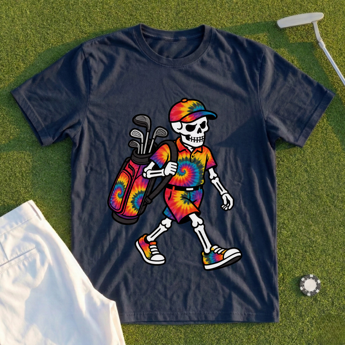 Golfing Skeleton Tee