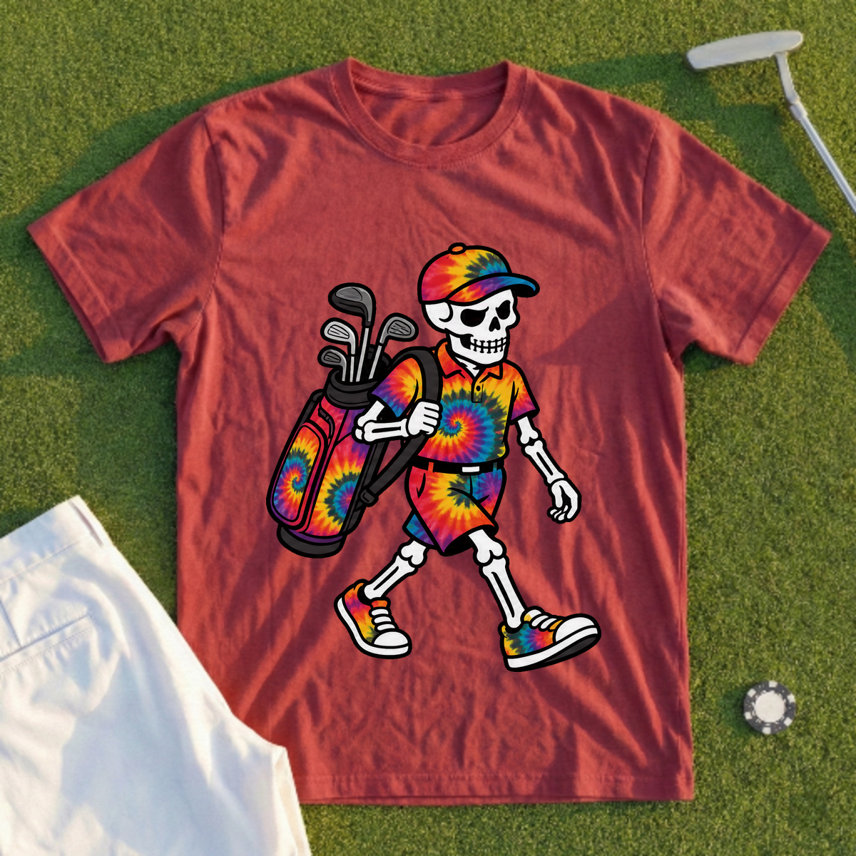 Golfing Skeleton Tee