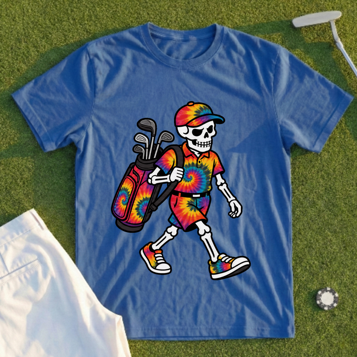 Golfing Skeleton Tee