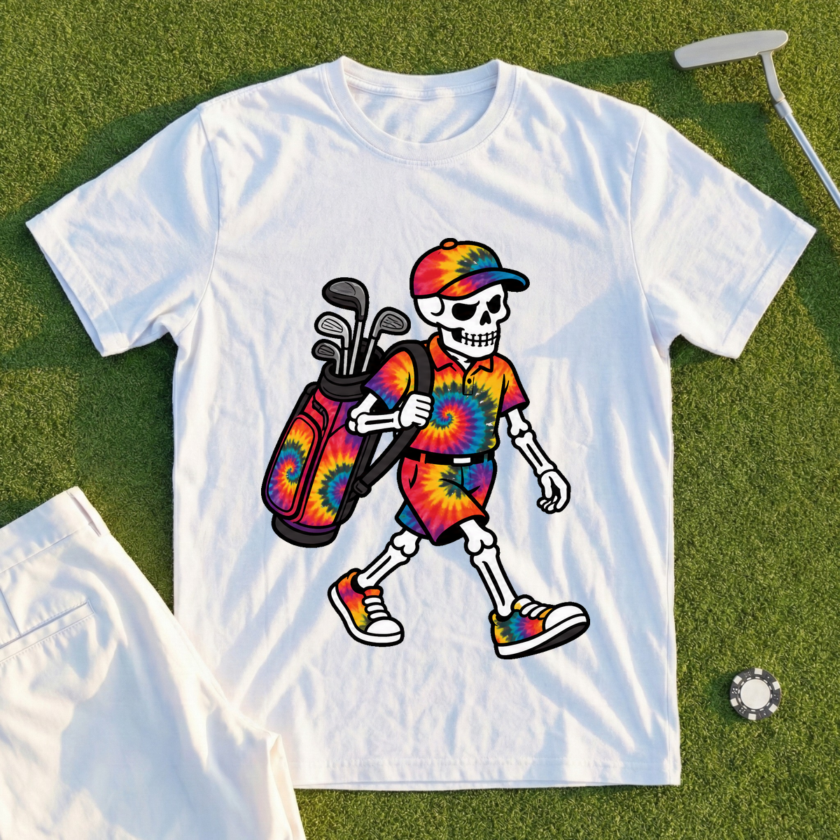 Golfing Skeleton Tee