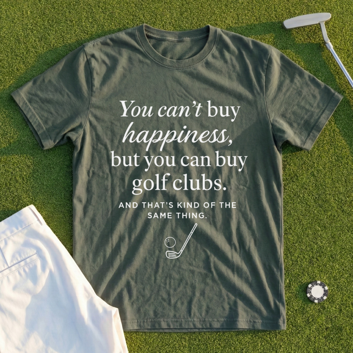 Happiness Is Golf Clubs Tee