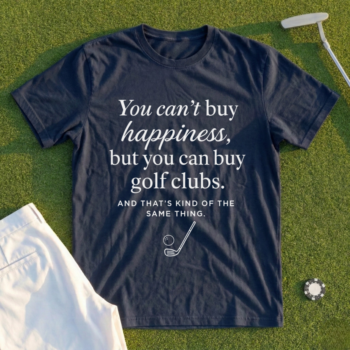 Happiness Is Golf Clubs Tee