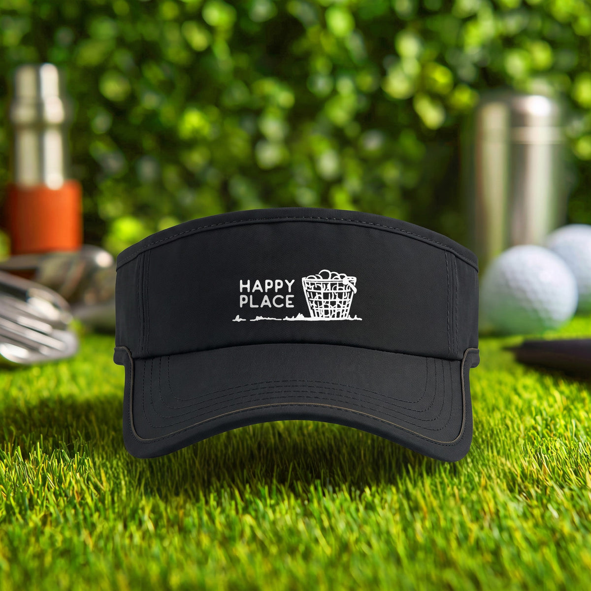 Happy Place Visor in Black