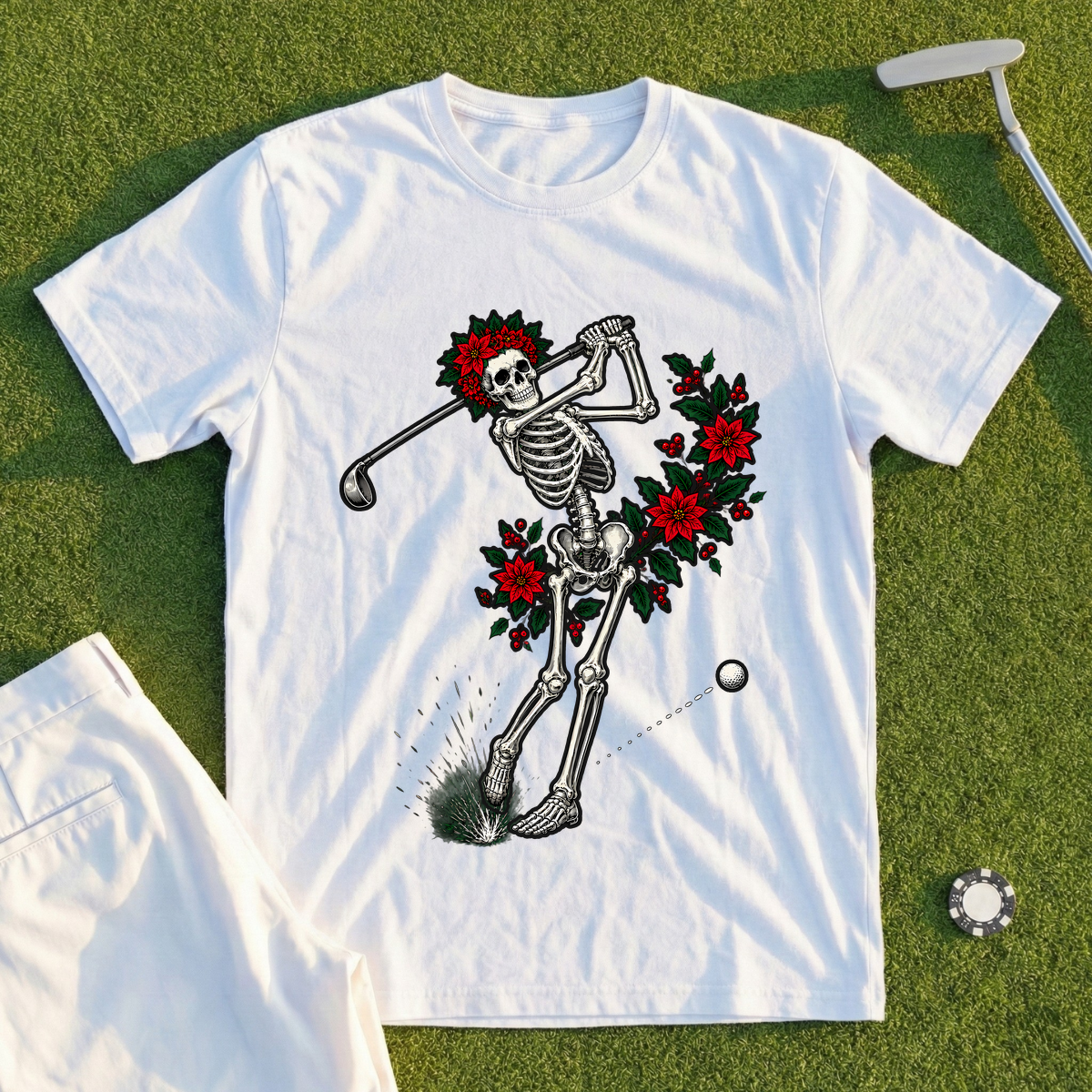 Holiday Skeleton Swing Tee