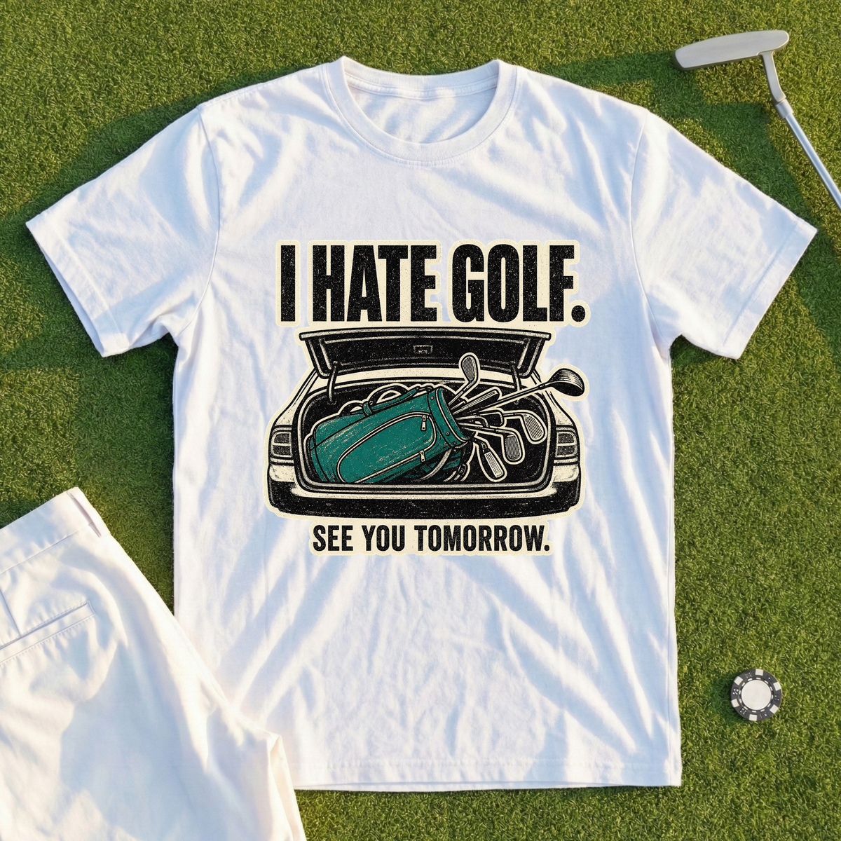 I Hate Golf See You Tomorrow Tee