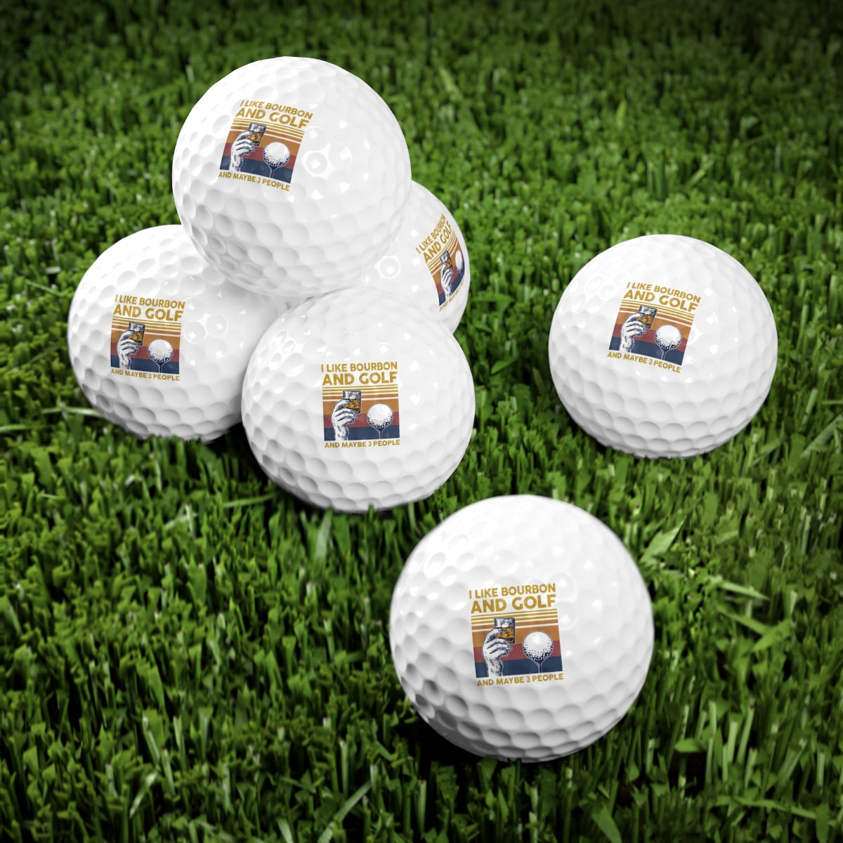 I Like Bourbon and Golf Golf Balls