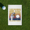 I Like Bourbon and Golf Golf Towel - Shanked Right