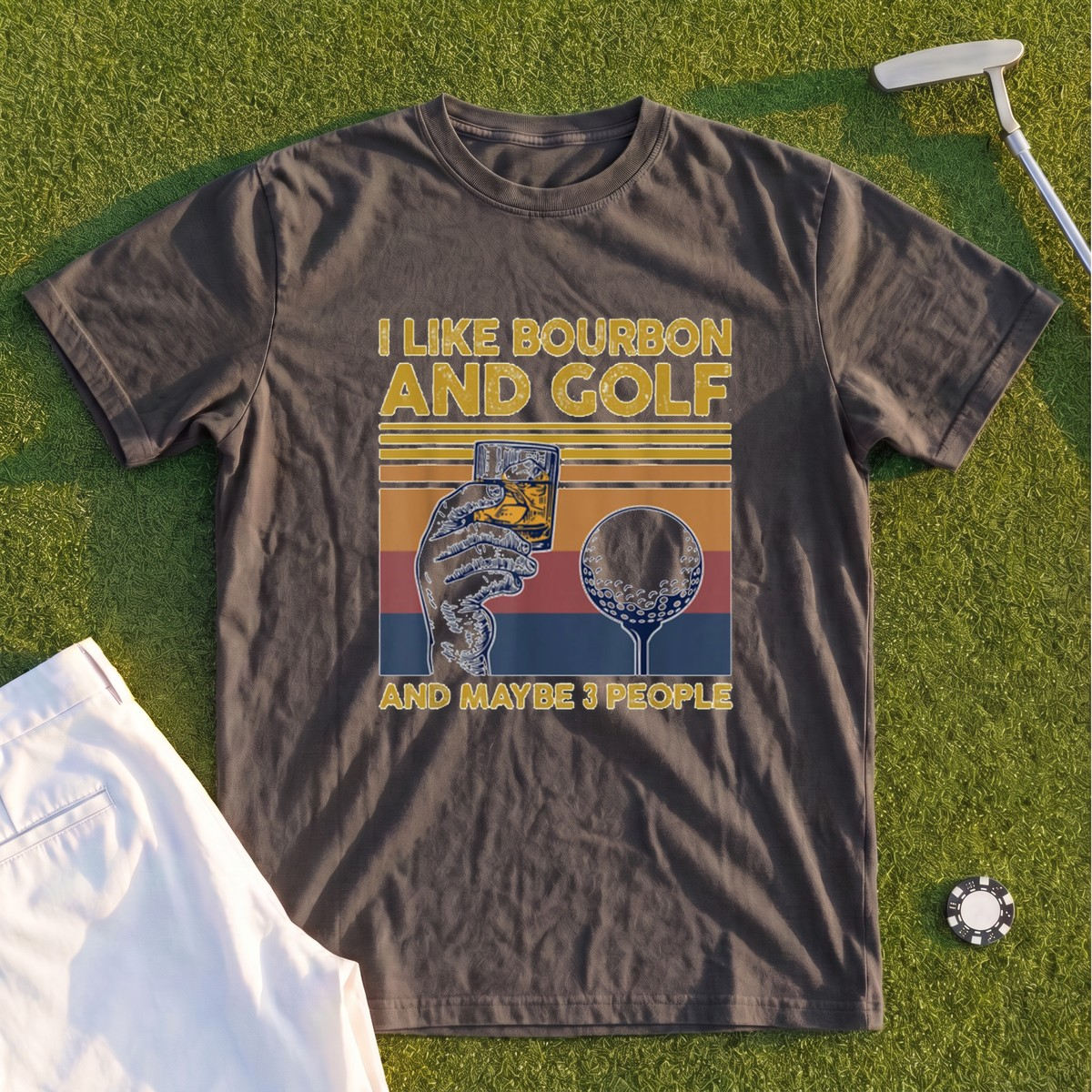 I Like Bourbon and Golf Premium Tee