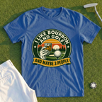 I Like Bourbon And Golf Park Badge Tee