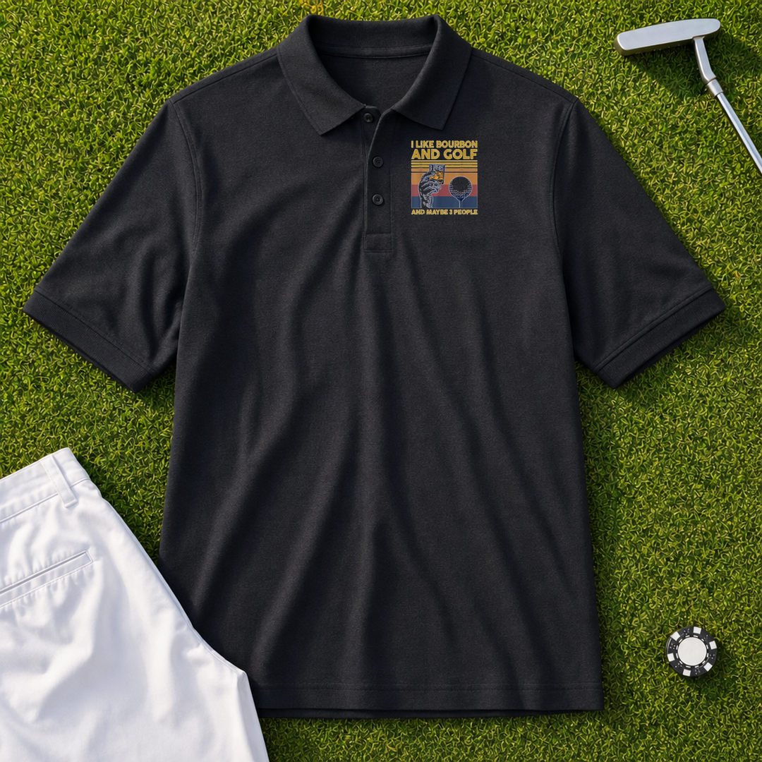 I Like Bourbon and Golf Polo