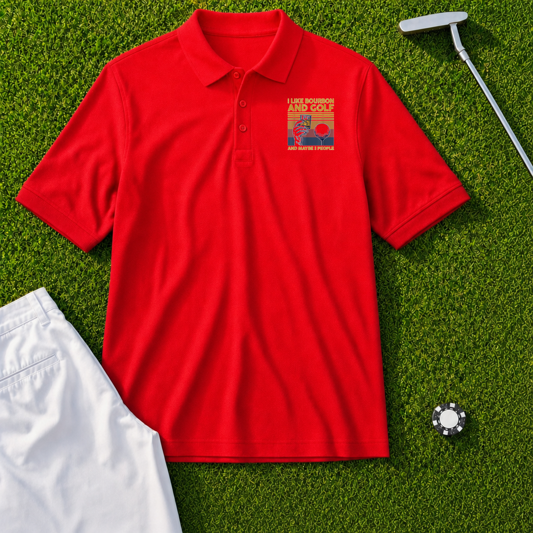 I Like Bourbon and Golf Polo