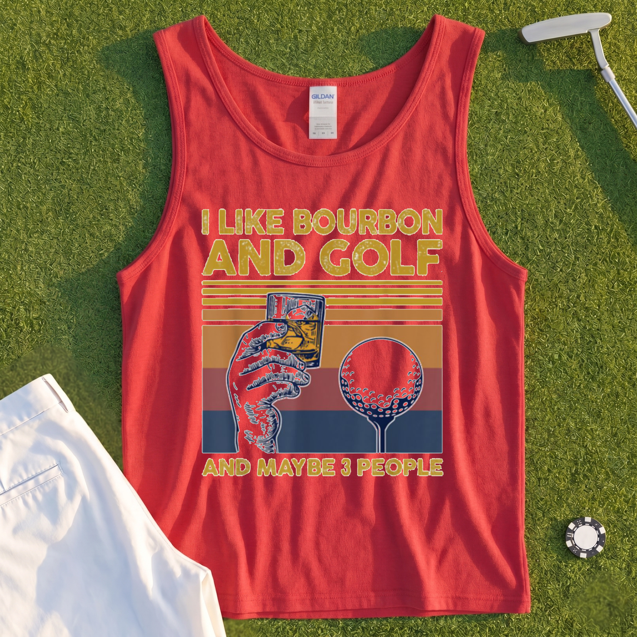 I Like Bourbon and Golf Tank