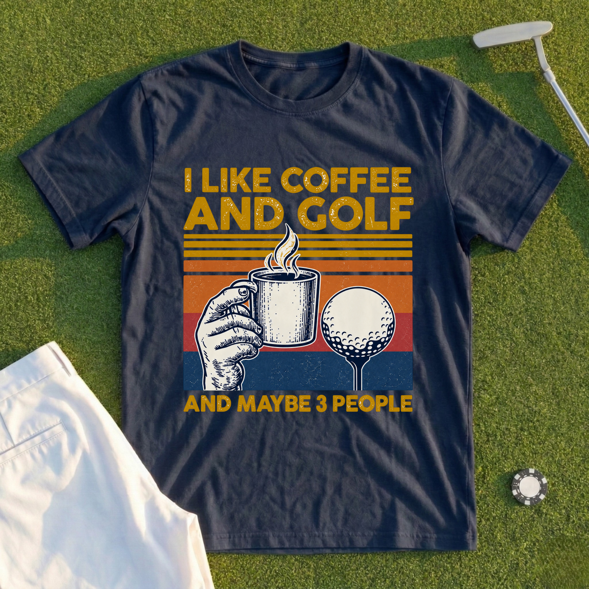 I Like Coffee And Golf Tee