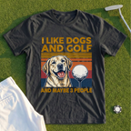 I Like Dogs And Golf Tee