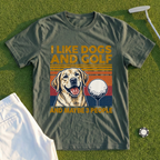 I Like Dogs And Golf Tee