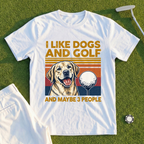 I Like Dogs And Golf Tee