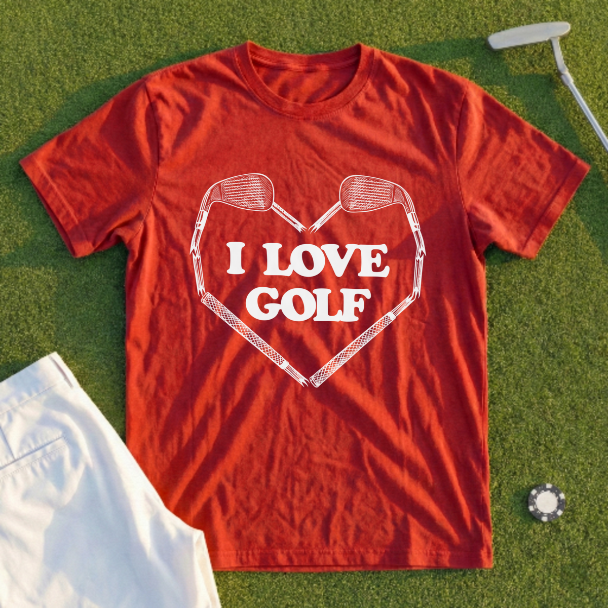 I Love Golf Club Heart Tee