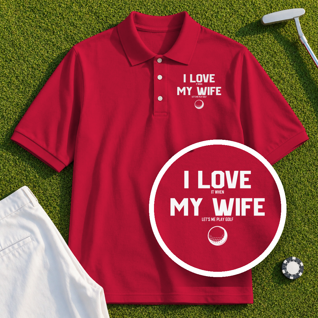 I Love My Wife Performance Polo