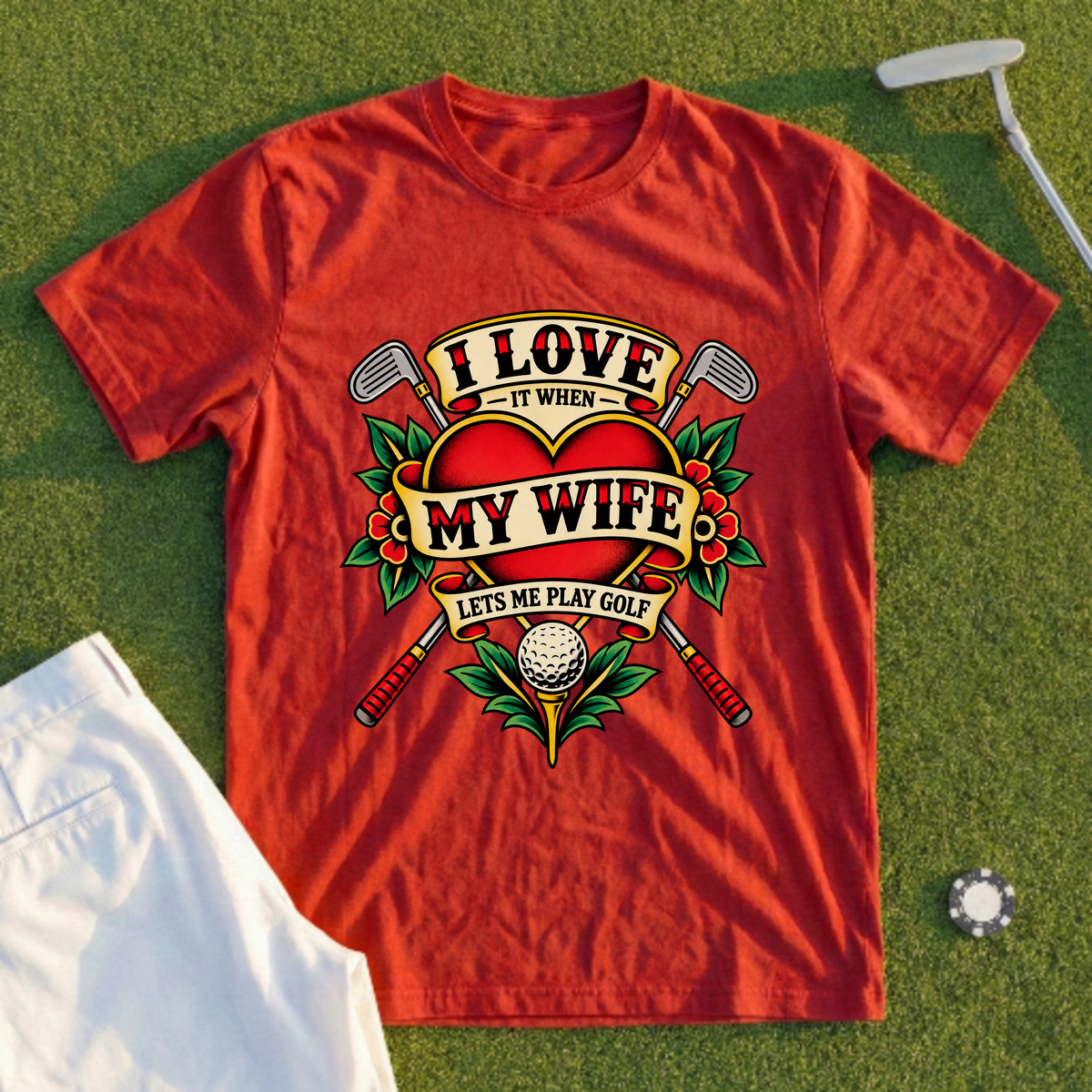 I Love My Wife Tattoo Tee
