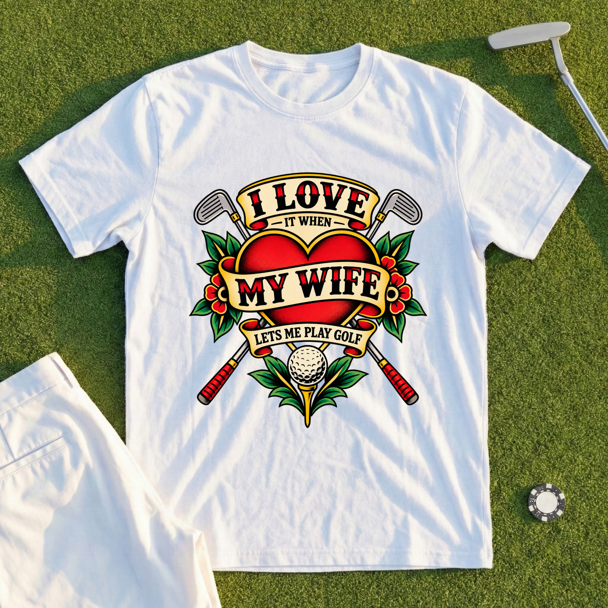 I Love My Wife Tattoo Tee