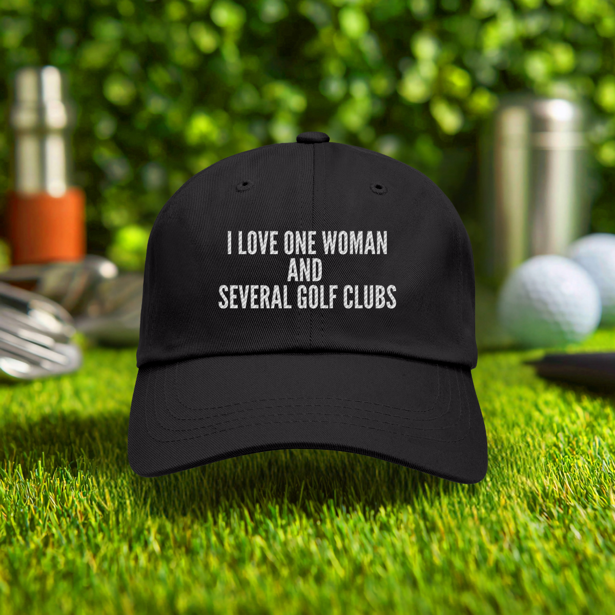 I Love One Woman Embroidered Hat