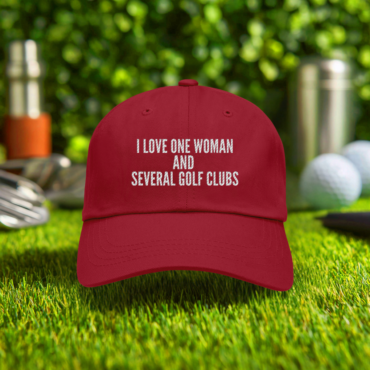 I Love One Woman Embroidered Hat