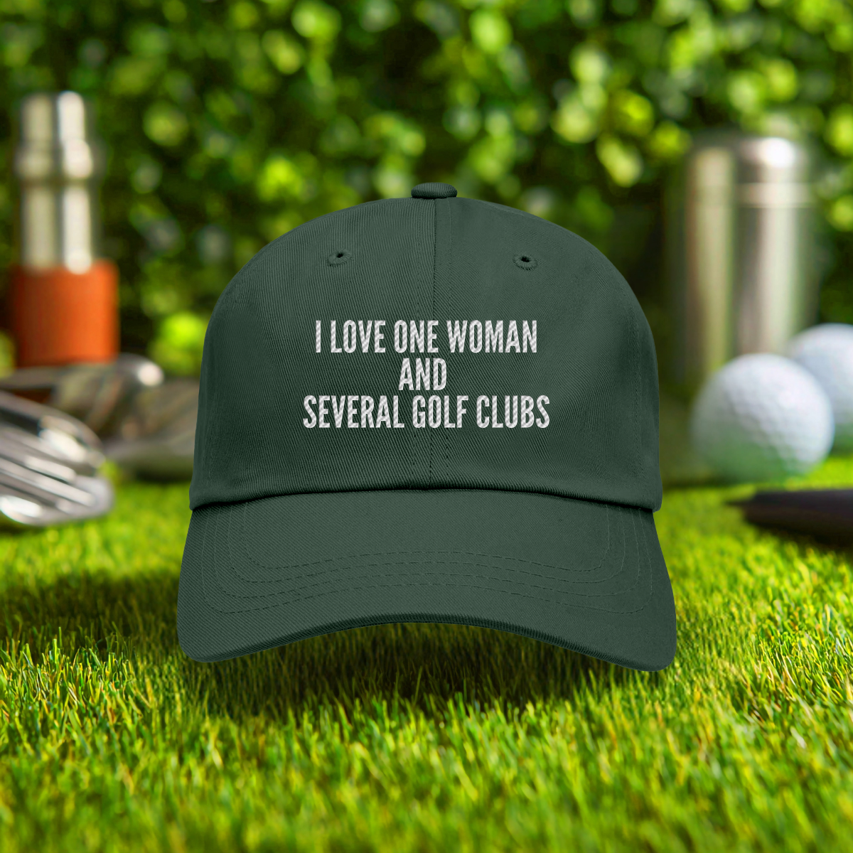 I Love One Woman Embroidered Hat