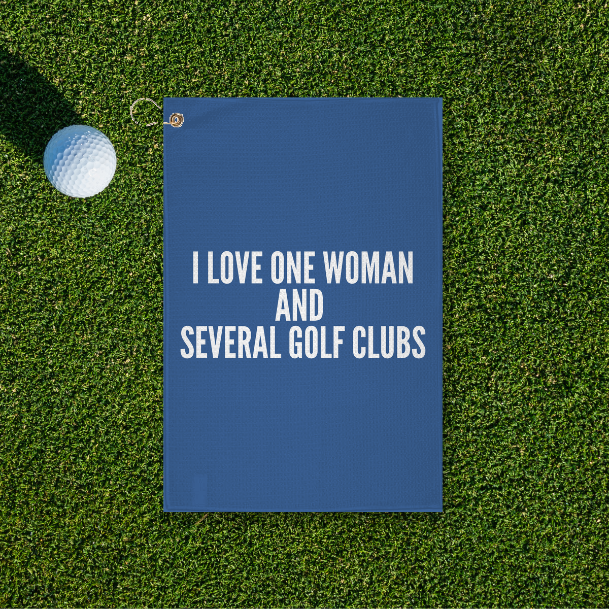 I Love One Woman Golf Towel