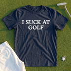 I Suck At Golf Retro Tee