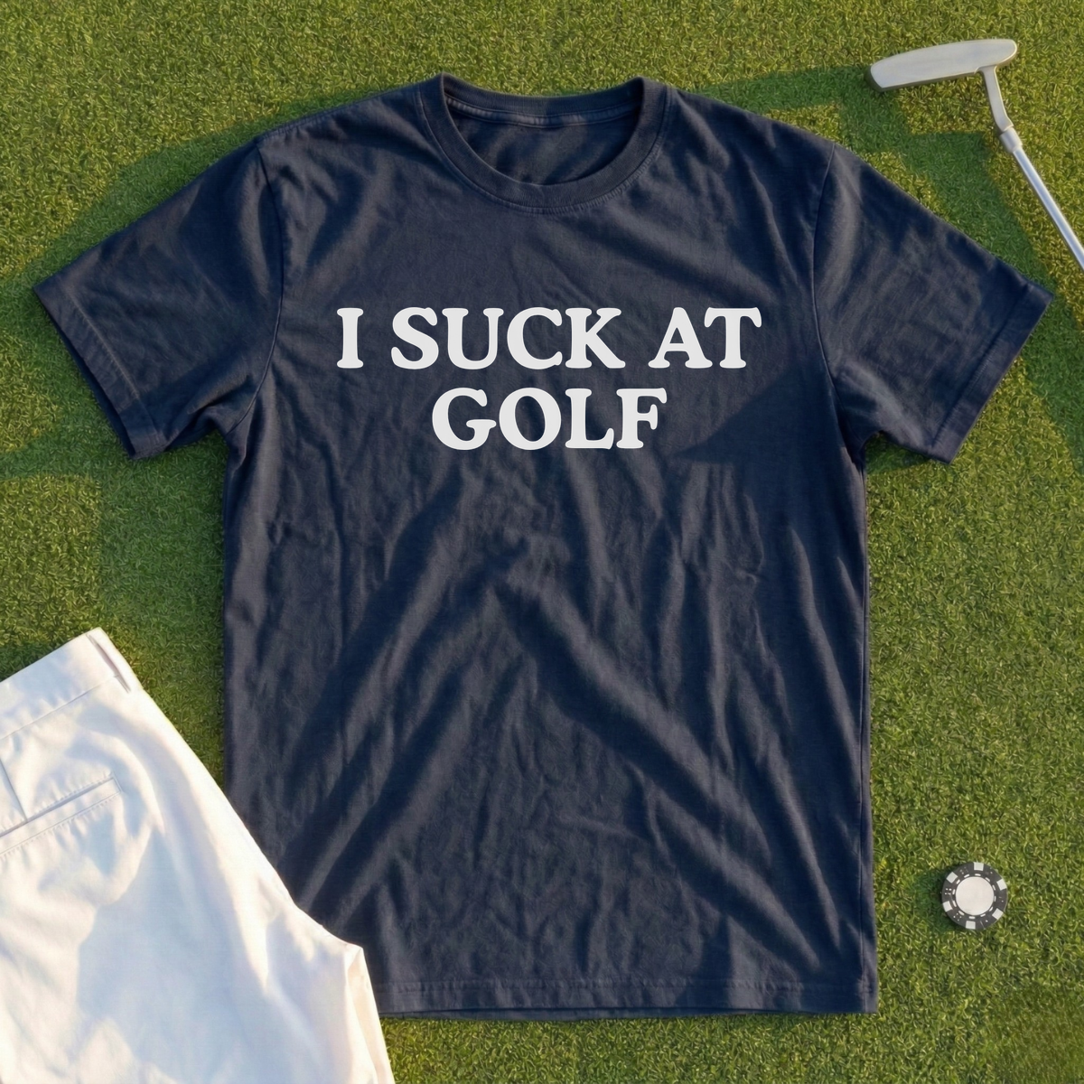I Suck At Golf Retro Tee