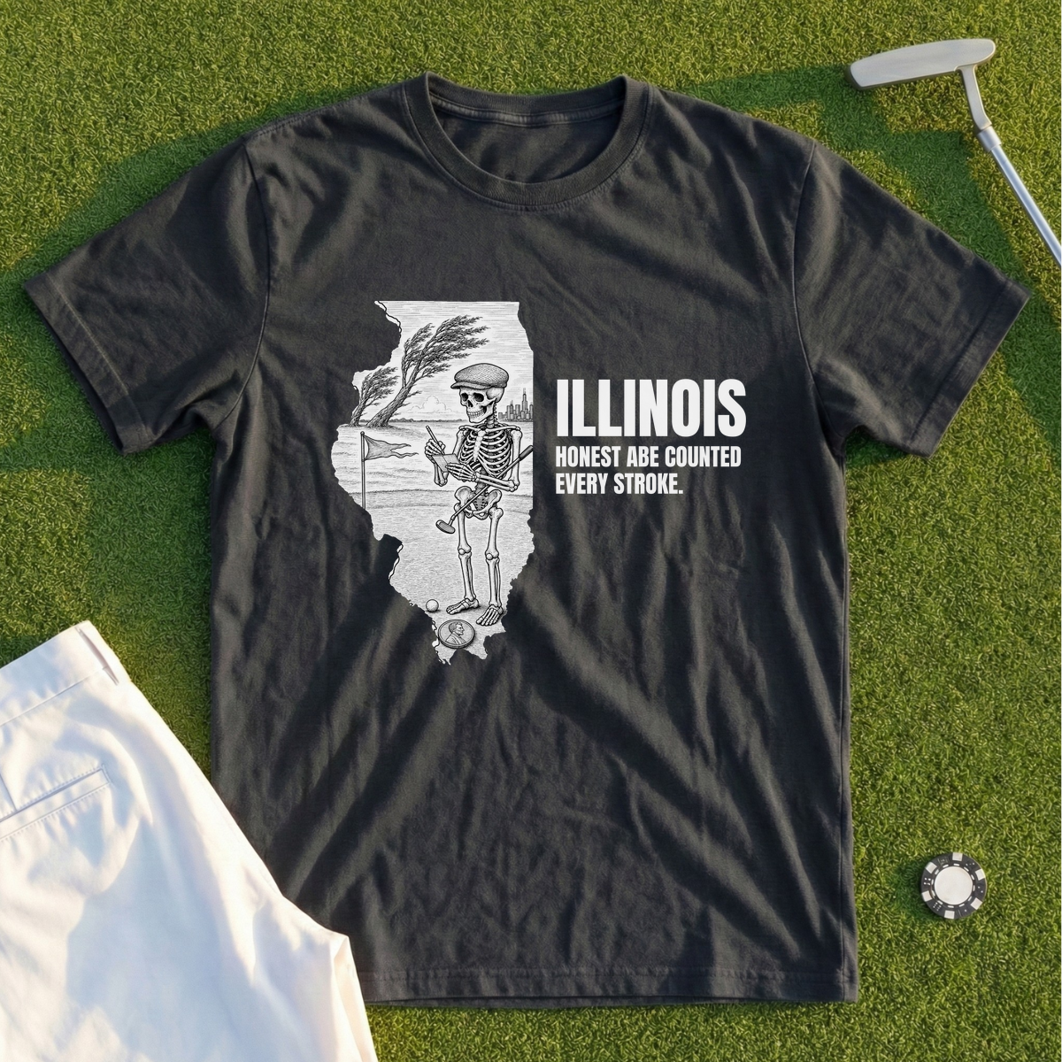 Illinois Honest Abe Counted Every Stroke Tee
