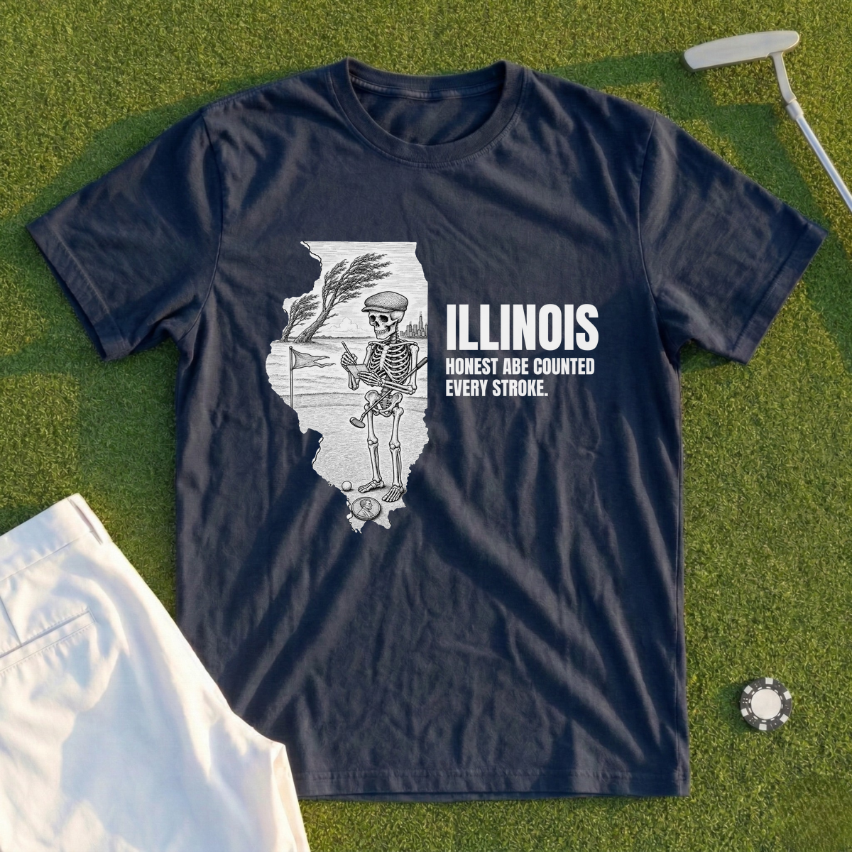 Illinois Honest Abe Counted Every Stroke Tee