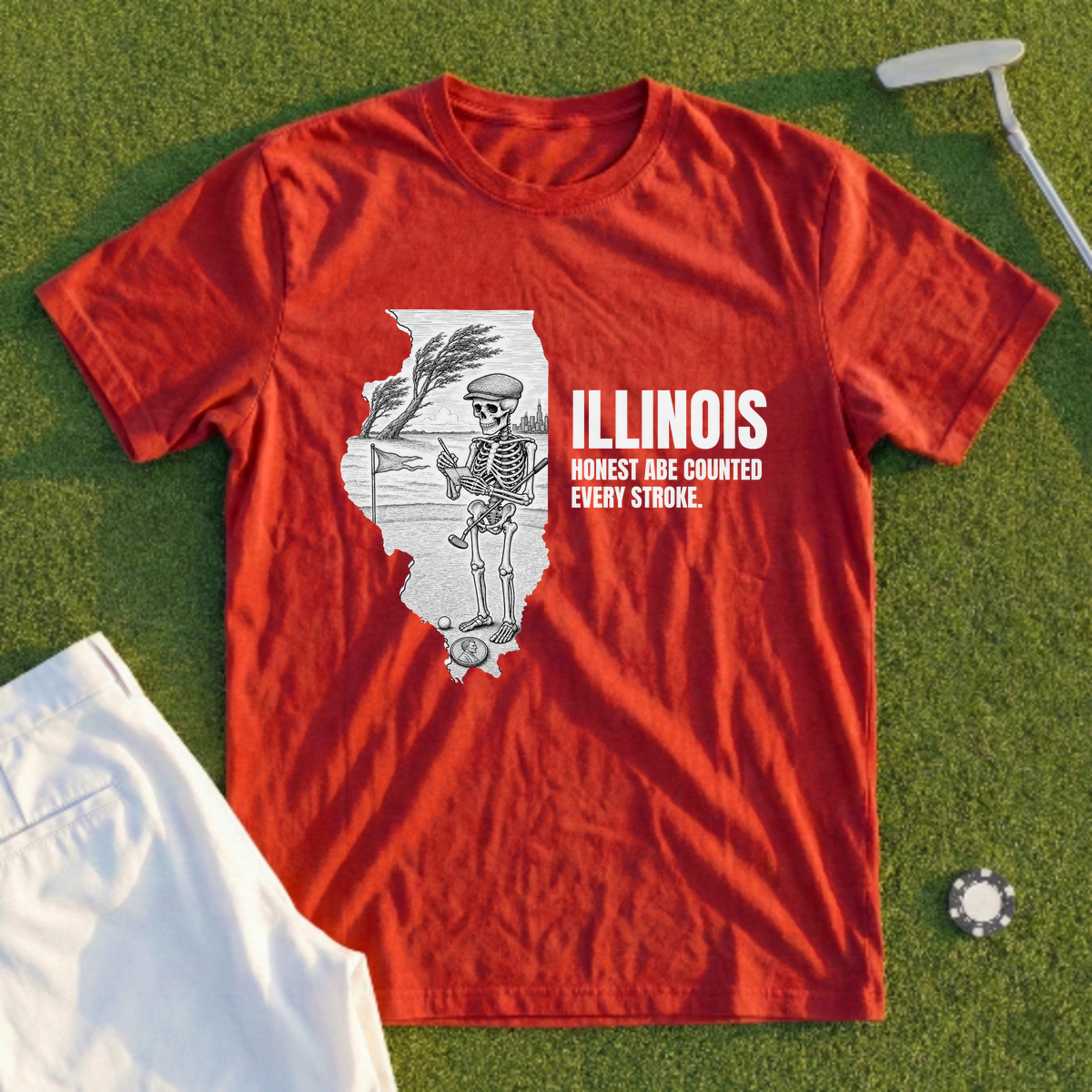 Illinois Honest Abe Counted Every Stroke Tee