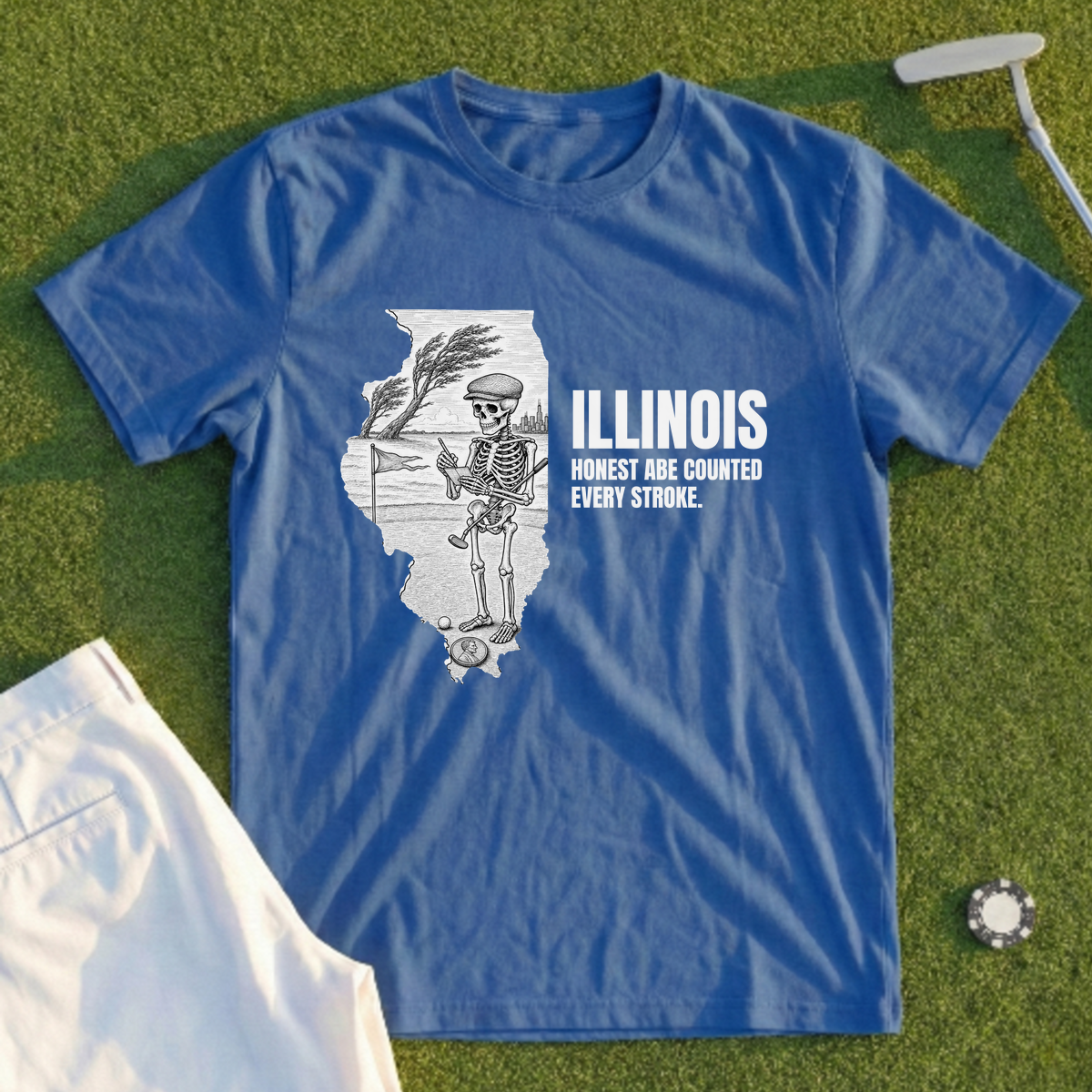 Illinois Honest Abe Counted Every Stroke Tee
